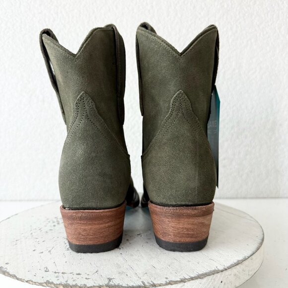 Lane EMMA JANE Womens Cowboy Bootie 6.5 Green Western Cowgirl Short Ankle Boots - Picture 2 of 11